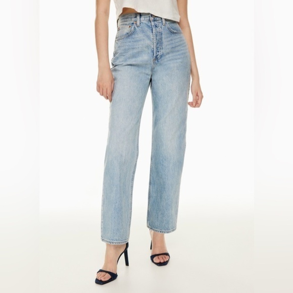 Denim Forum The Joni High Rise Loose Size 26 30L Aritzia #103032
